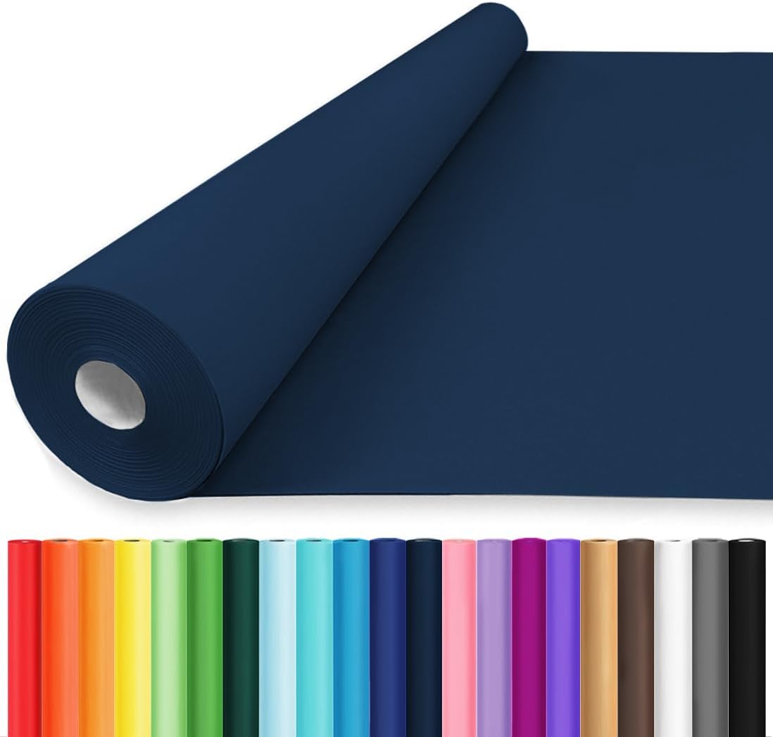 Navy Blue Solid Color Art Kraft Craft Wrapping Paper Roll 36in x 210