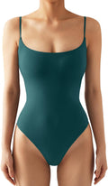 Women Sexy Square Neck Thong Bodysuit Backless Cami Bodysuit Top Tank