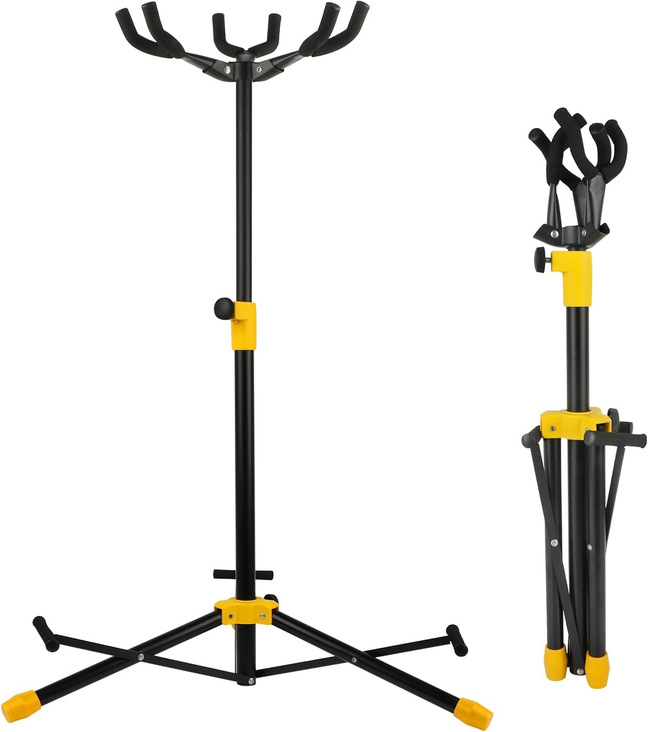 3-in-1 Folding Guitar Stand - Securely Holds 3 Guitars!