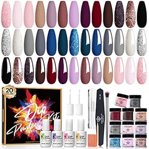 Modelones 32 Pcs Dip Powder Nail Kit for Stunning DIY Manicure