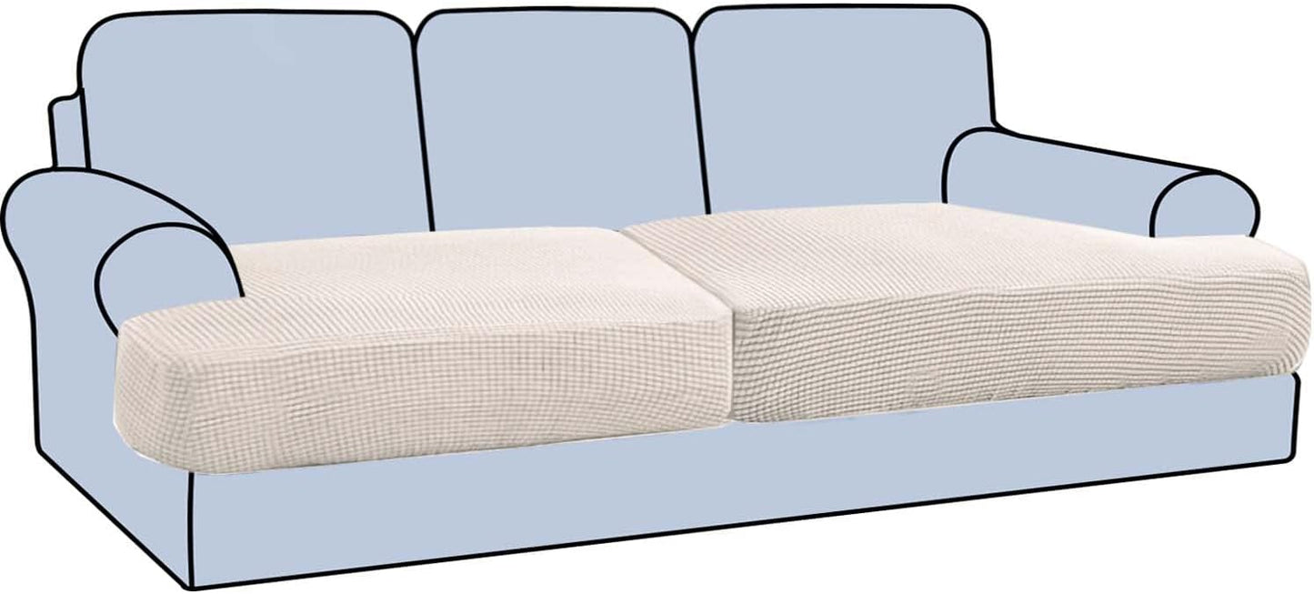 H.VERSAILTEX Stretch T Cushion Sofa Slipcovers for 2 Cushion Couch