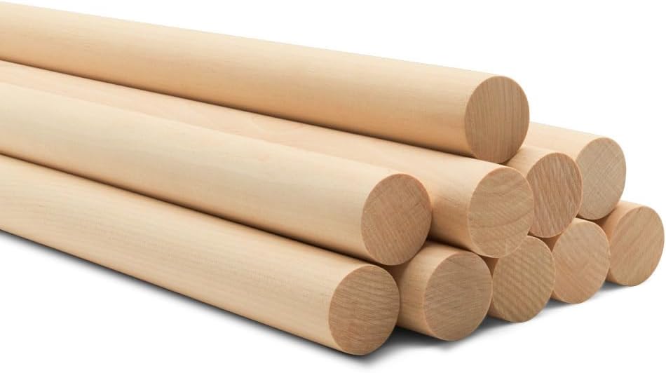High-Quality 1 x 60 Inch Wooden Dowel Rods for Crafts and DIY