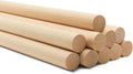 Dowel Rods Wood Sticks 3/4 x 18 in Unfinished Hardwood - Strong