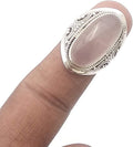 Solid 925 Sterling Silver Rose Quartz Ring for Women - Comfortable