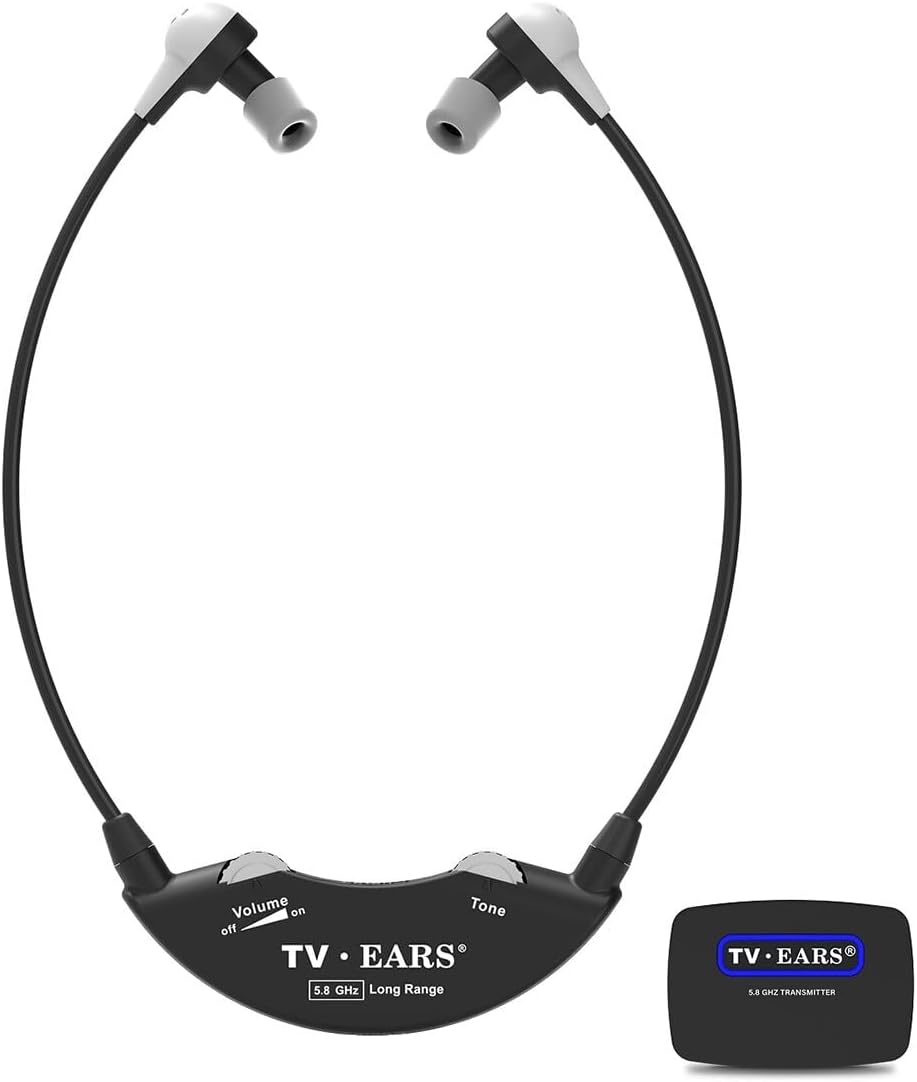 TV Ears Long Range Wireless Headset - Ideal for Seniors & Hearing Troubles