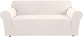 Stretch Sofa Cover for 3 Cushion Couch - Thick Checked Jacquard Fit
