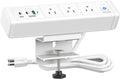 Desk Clamp Power Strip White with 65W USB-C Charging - Edge Mount