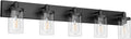 Matte Black Bathroom Vanity Light Fixtures 5 Lights - Industrial Over