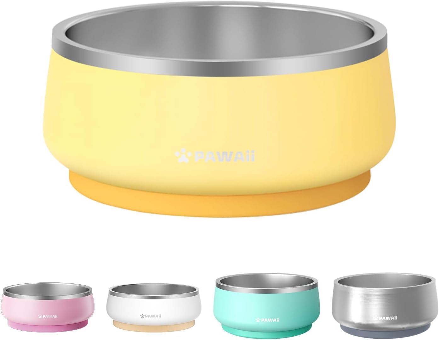 Pawaii Insulated Stainless Steel Dog Bowl - 68oz Durable