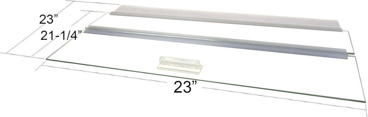Glass Canopy for Aquariums 24L x 24W, Fits 60 Gallon Cube