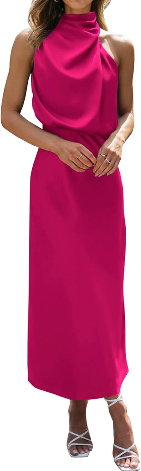 Elegant Mock Neck Sleeveless Cocktail Dress for Women Events