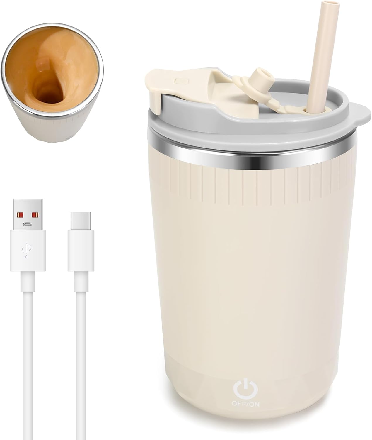Self Stirring Coffee Mug - Effortless Mixing Power!