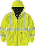 High-Visibility Loose Fit Midweight Thermal-Lined Full-Zip Sweatshirt