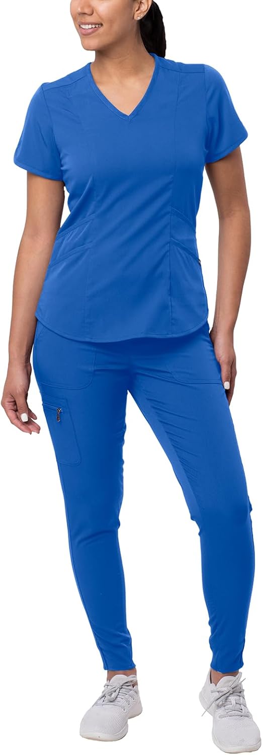 Adar Pro Modern Athletic Scrub Set for Women - Stylish Comfort