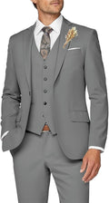Wangyue Mens Suit 3 Piece Slim Fit Suit for Men - Smart Formal Wear is