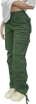 Viatabuna High Rise Cargo Pants for Women - Retro Y2K Fashion