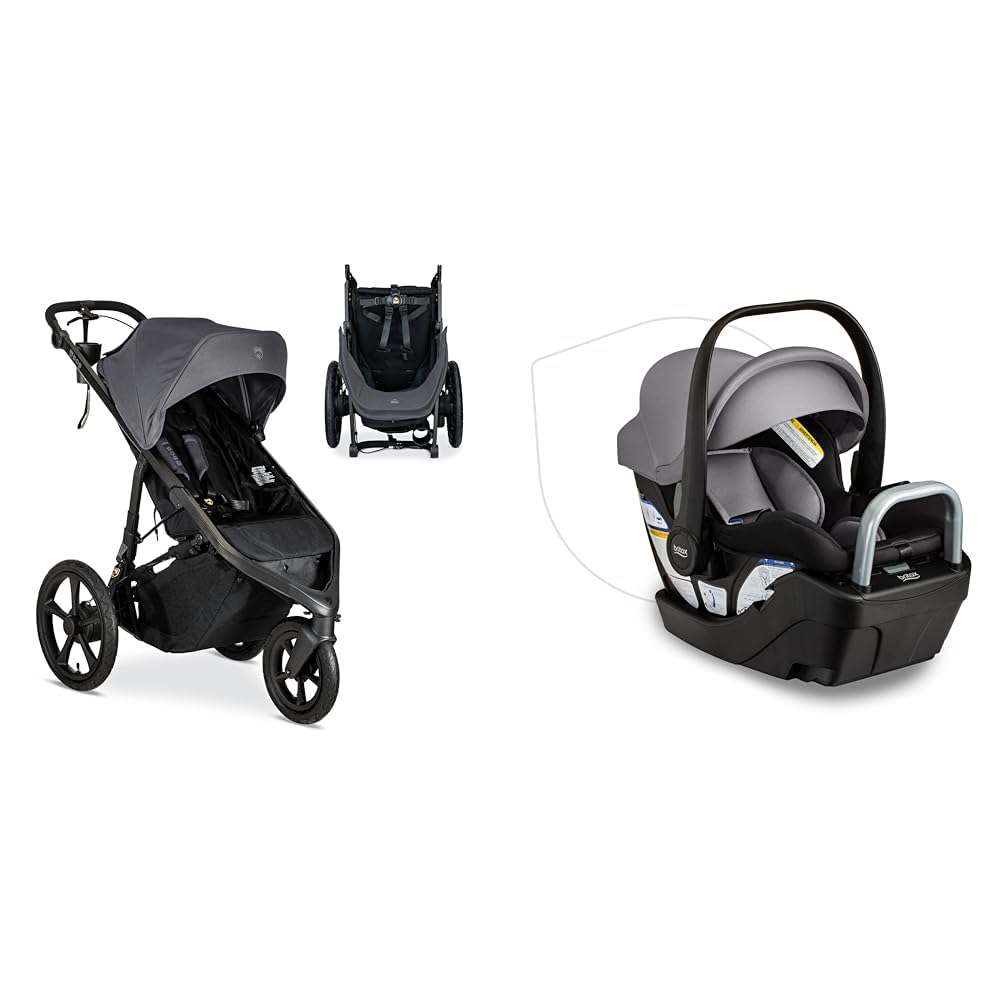 BOB Gear Wayfinder Jogging Stroller with Britax Willow S Car Seat