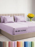 Extra Deep Split King Sheet Set - 7 Piece Light Lavender Luxury