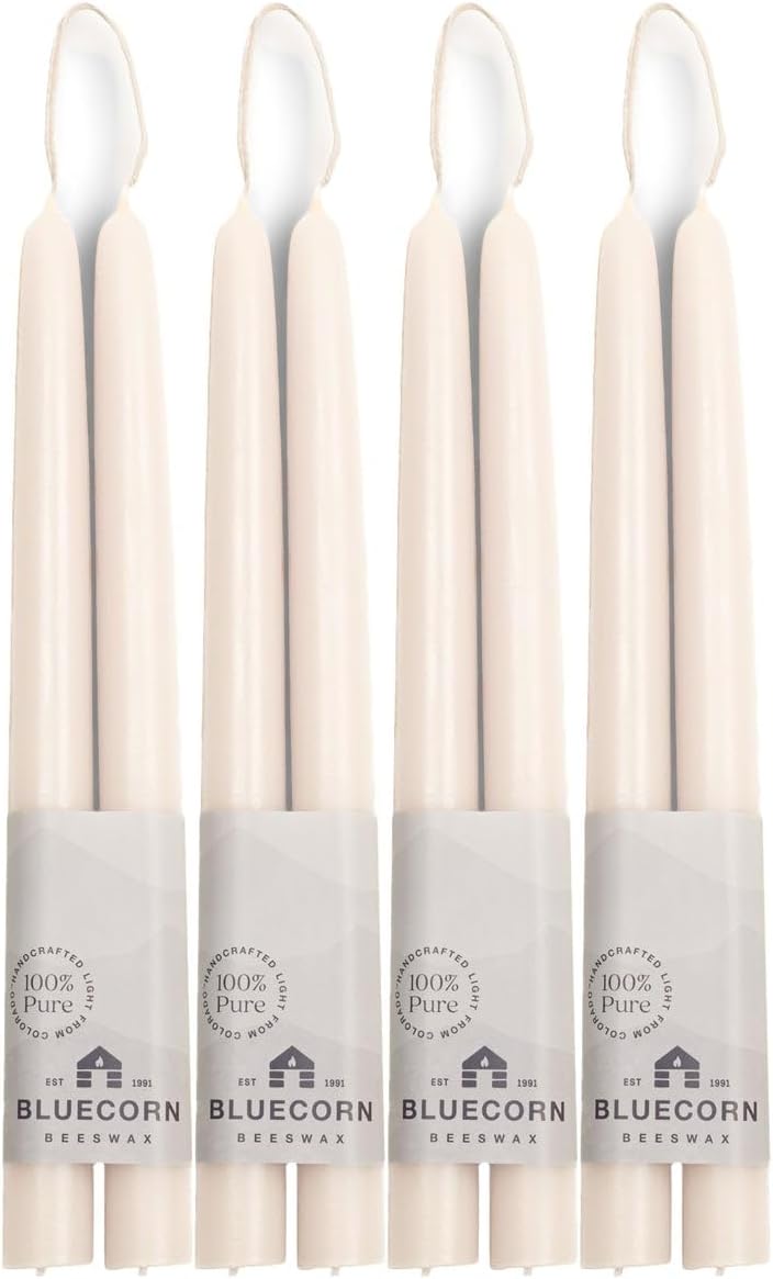 100% Pure Beeswax Taper Candles for Elegant Home Decor