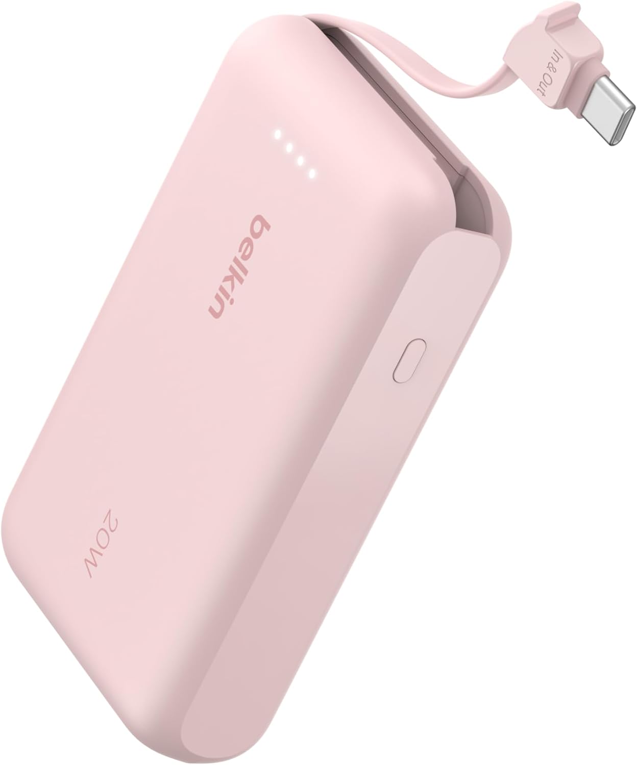 Belkin Portable Charger with Integrated Cable for Fast Charging