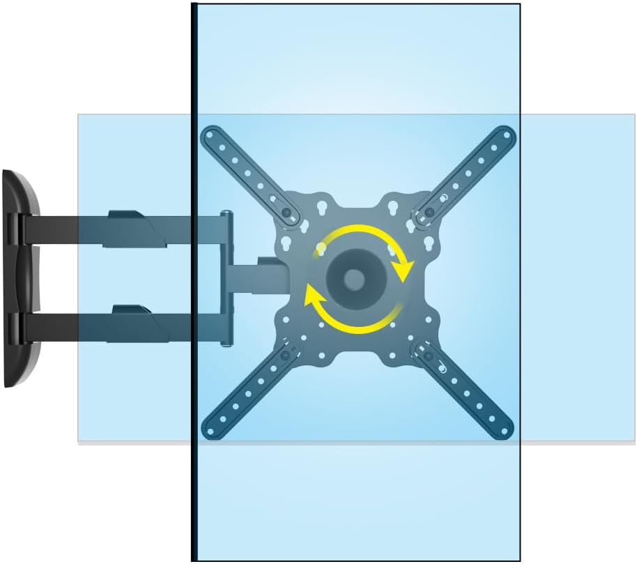 DY3255 TV Wall Mount: Full Motion Swivel & Tilt