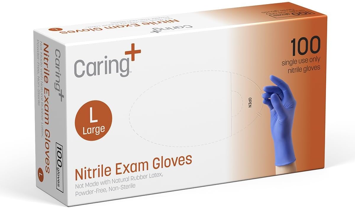 Protective Blue Nitrile Gloves, Powder-Free for Medical & Cleaning