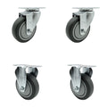Rubbermaid Cube Replacement Swivel and Rigid Caster Set - Quiet Roll