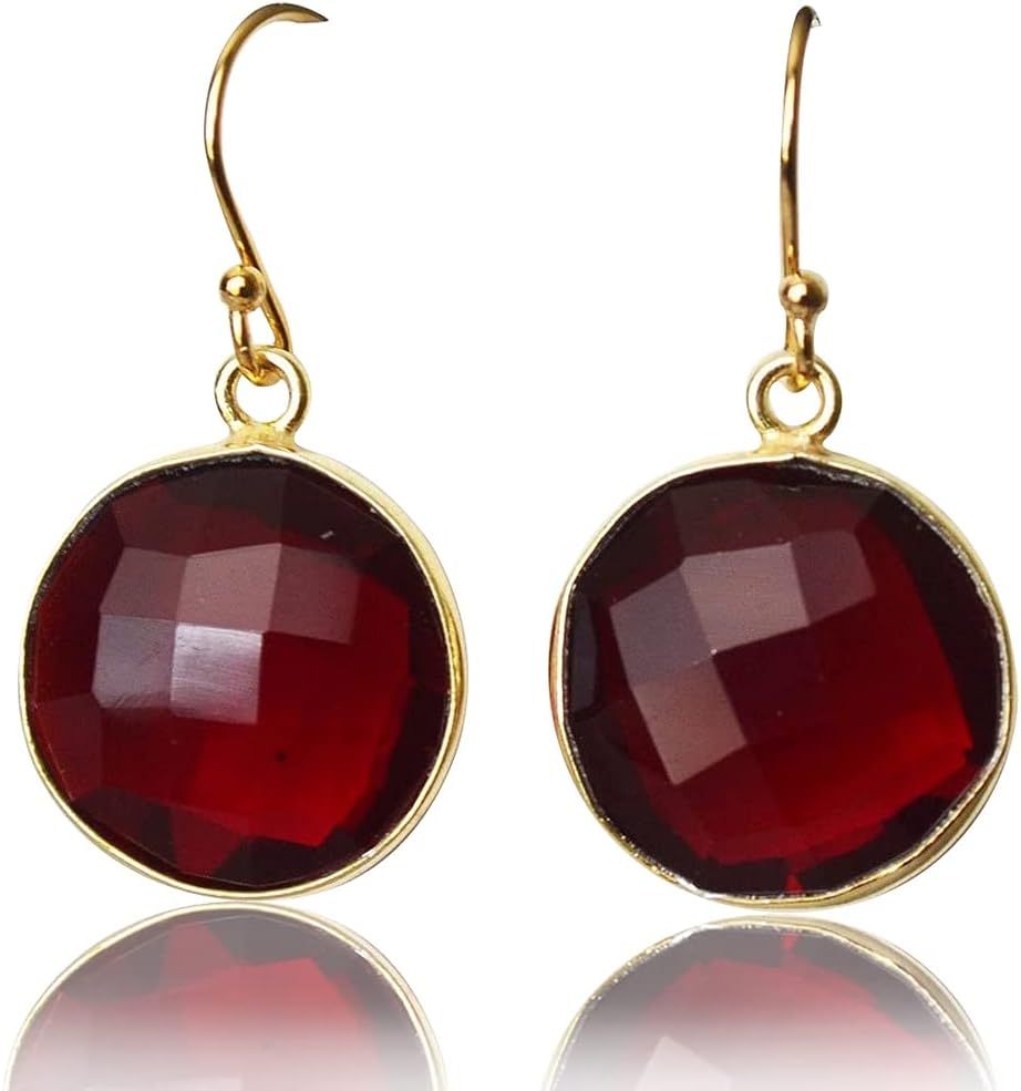 Elegant Birthstone Earrings in Sterling Silver or Gold Fill