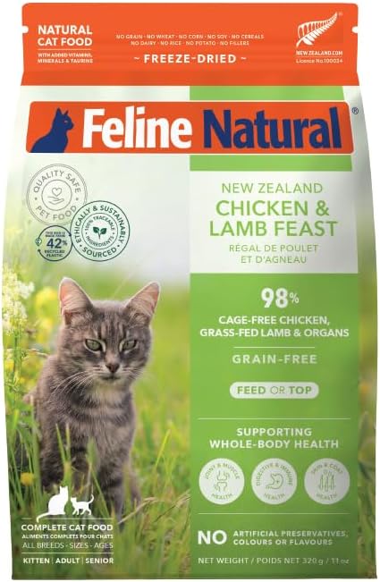 Feline Natural High Protein Dry Cat Food with 98% Meat & Seafood