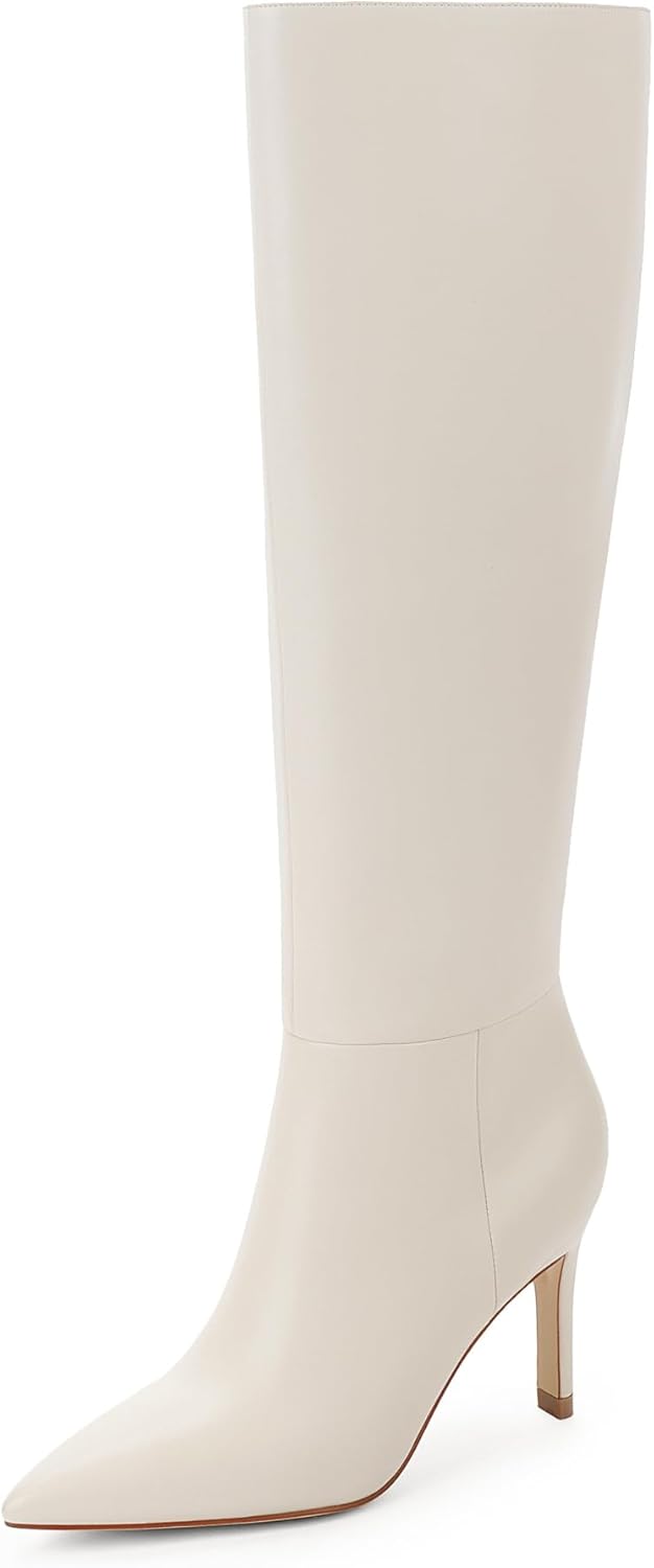 Knee High Boots Women Pointed Toe Stiletto High Heel Long Boots
