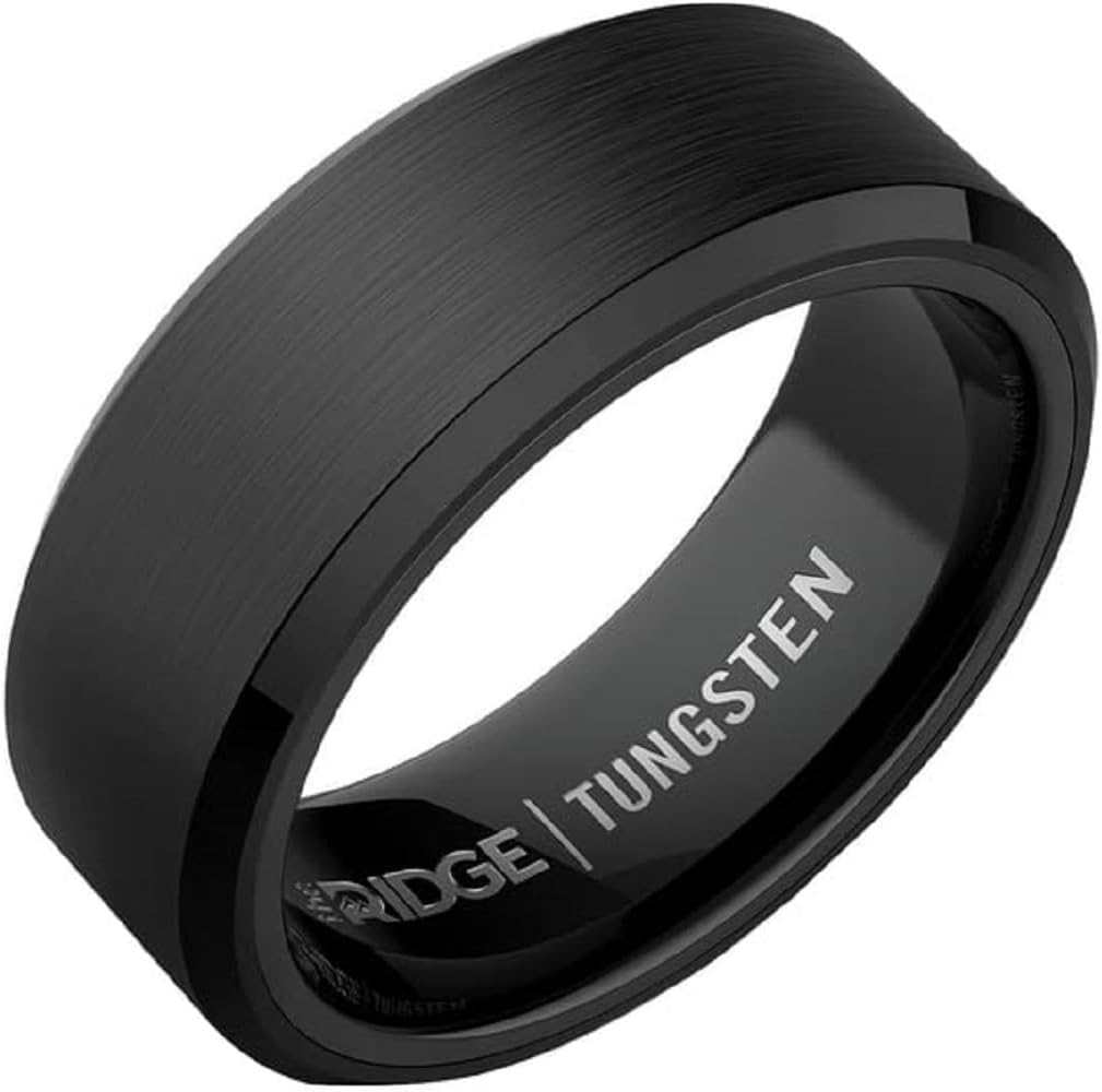 The Ridge Tungsten Rings For Men - Durable Wedding Band