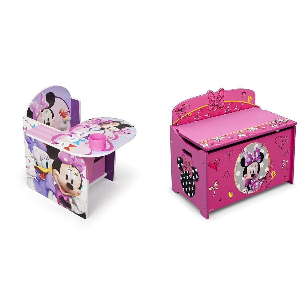 Delta Children Chair Desk with Storage Bin for Minnie Mouse Fans