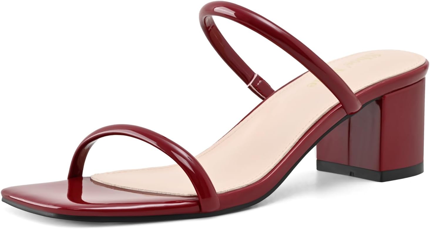 Shoe'N Tale Strappy Heels for Women with Low Block Heel Style
