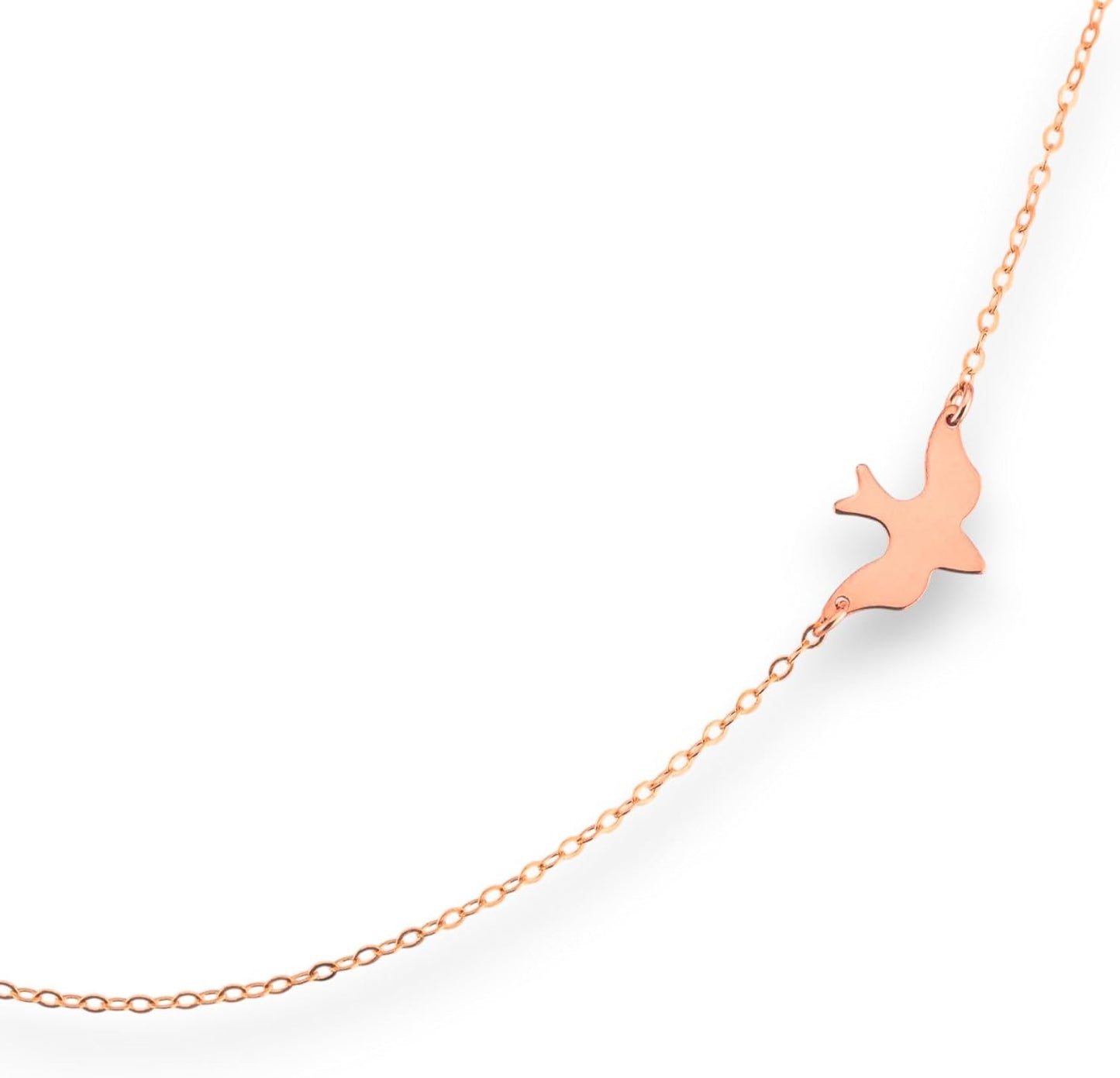 Delicate 925 Silver or Gold Fill Bird Pendant Choker Necklace