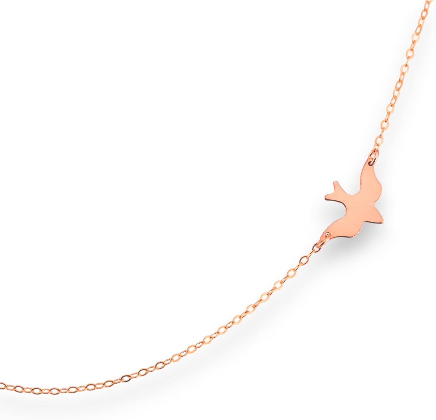 Delicate 925 Silver or Gold Fill Bird Pendant Choker Necklace