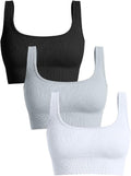 OQQ 3 Piece Women's Tank Top Set for Medium Support and Style