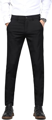 Plaid&Plain Men's 4-Way Flex Stretch Slim Fit Dress Pants Review