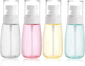 4PCS 3.4oz Fine Mist Spray Bottles - Travel-Friendly Rosewater Essences