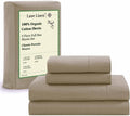 LANE LINEN 100% Organic Cotton Full Sheets Set - Percale Comfort