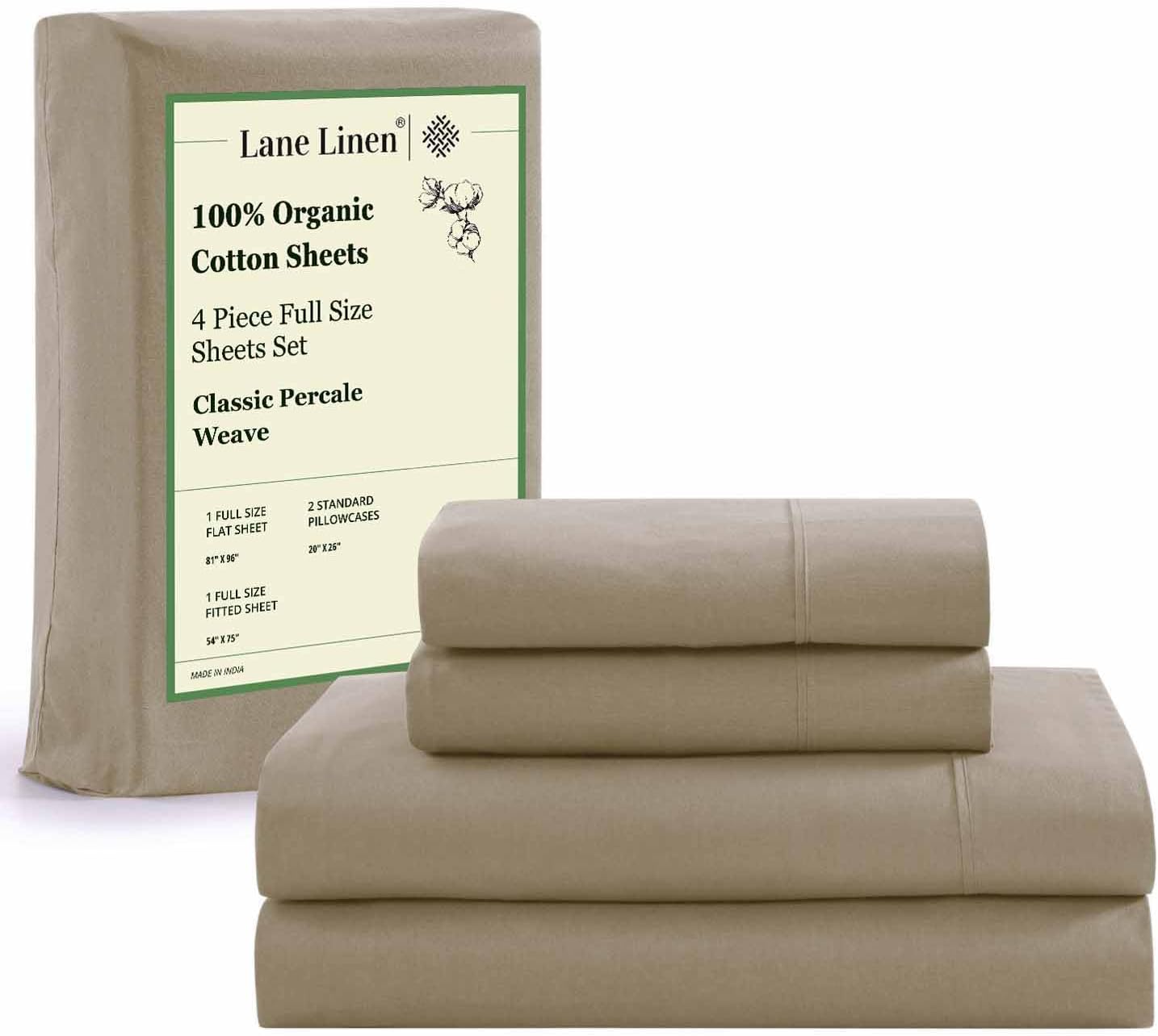 Organic Cotton Sheets Set for Full Bed - Ultra Soft Comfort