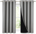 Blackout Curtains Silver Grey 2 Panels 52in x 54in - Full Light