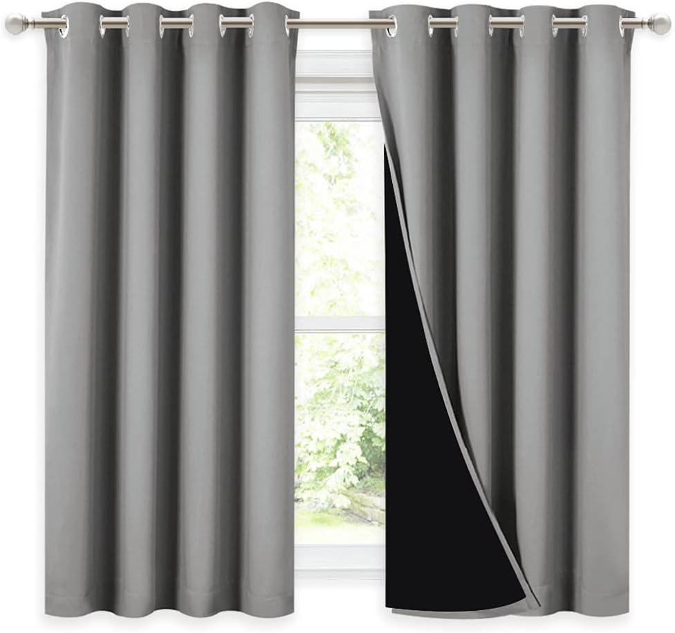 NICETOWN 100% Blackout Curtains for Noise Cancellation and Insulation