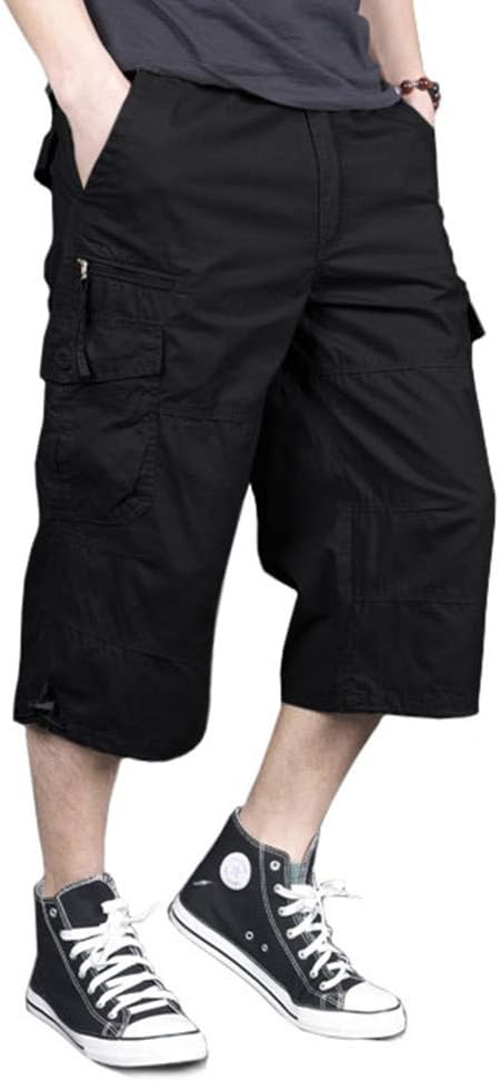MAGNIVIT Men's Capri Long Cargo Shorts for Outdoor Activities
