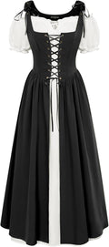 Scarlet Darkness Renaissance Peasant Dress for Women - With Pockets