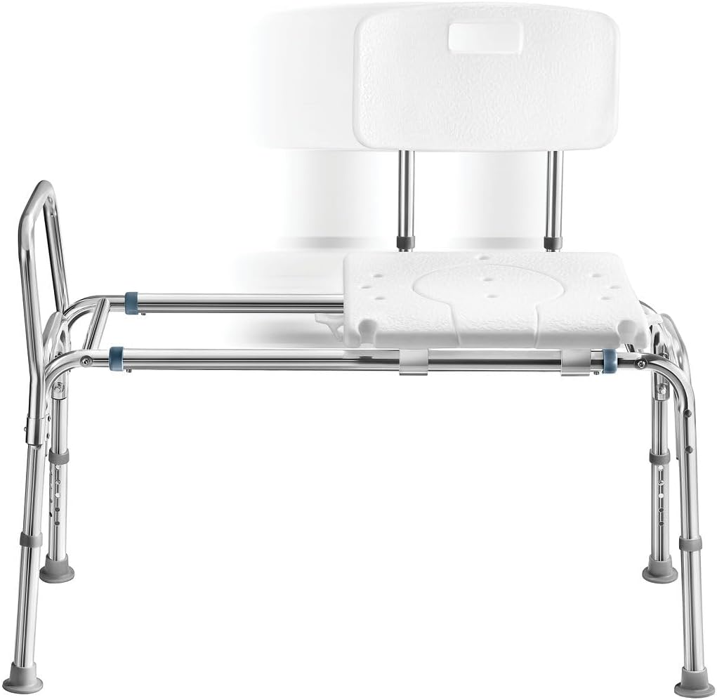 Tub Transfer Bench Sliding Shower Chair for Safe Bathing Experience
