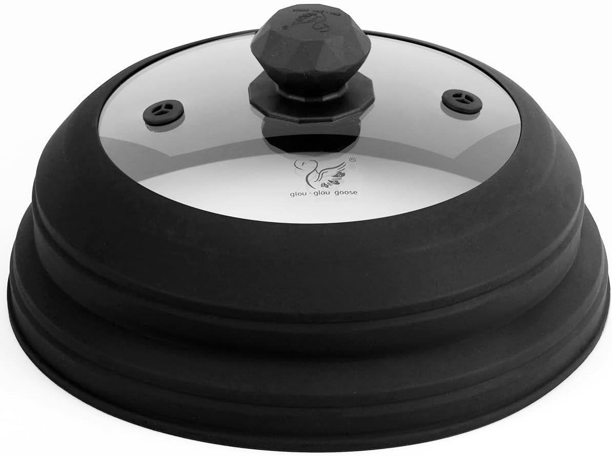 10.8in Vented Glass Splatter Guard - Keep Food Mess-Free!