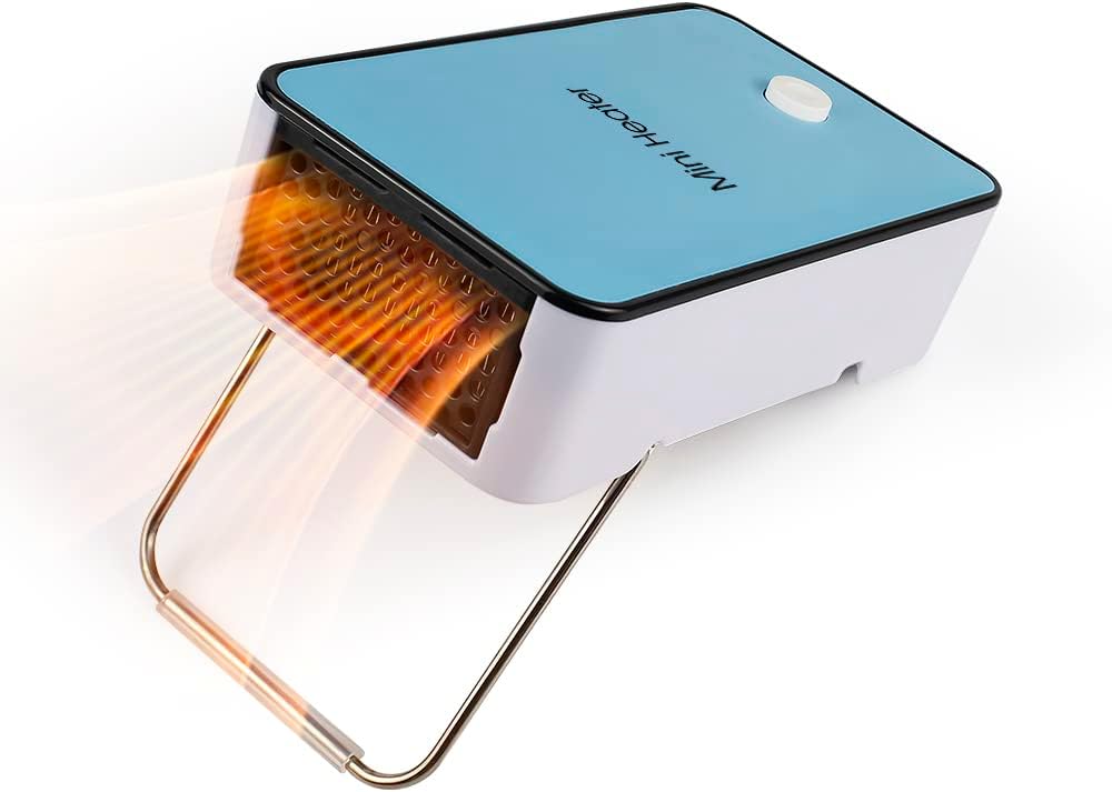 Compact & Efficient Blue Desk Heater by YOUCIDI