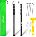 Fiberglass Telescoping Tarp Poles Set - Easy Setup!