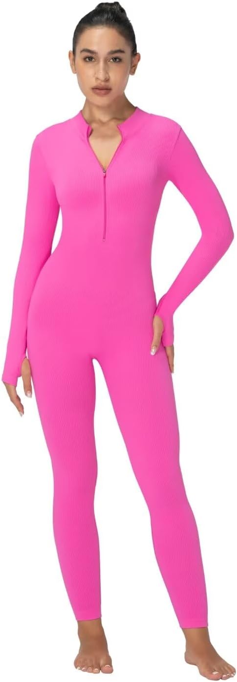 Sunzel Long Sleeve Jumpsuits for Women with Zip Front Design