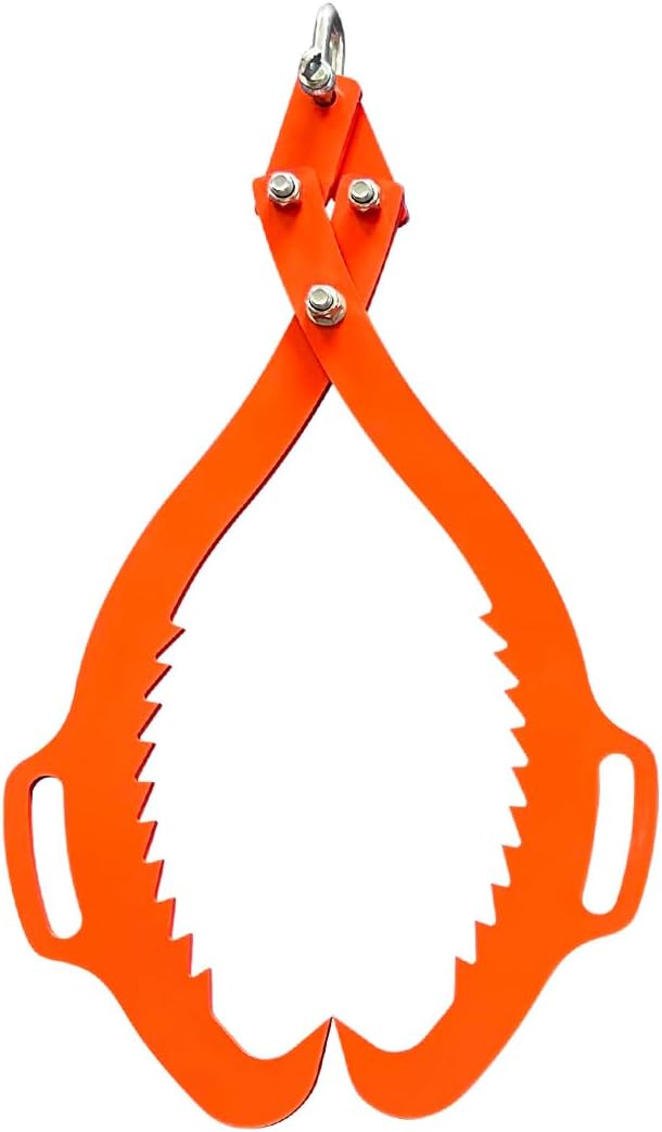2 Serrated Claw Hook Log Lifting Tongs for Heavy Duty Use